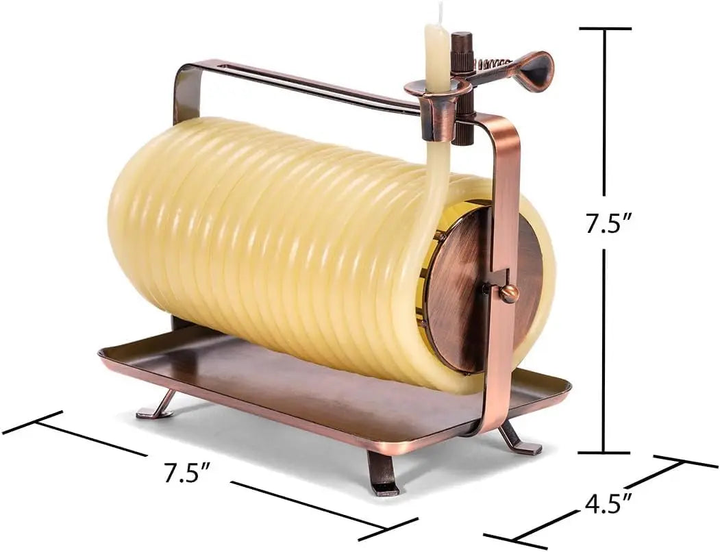 80-Hour Beeswax Candle – Eco-Friendly Rustic Candle with Safety Clip