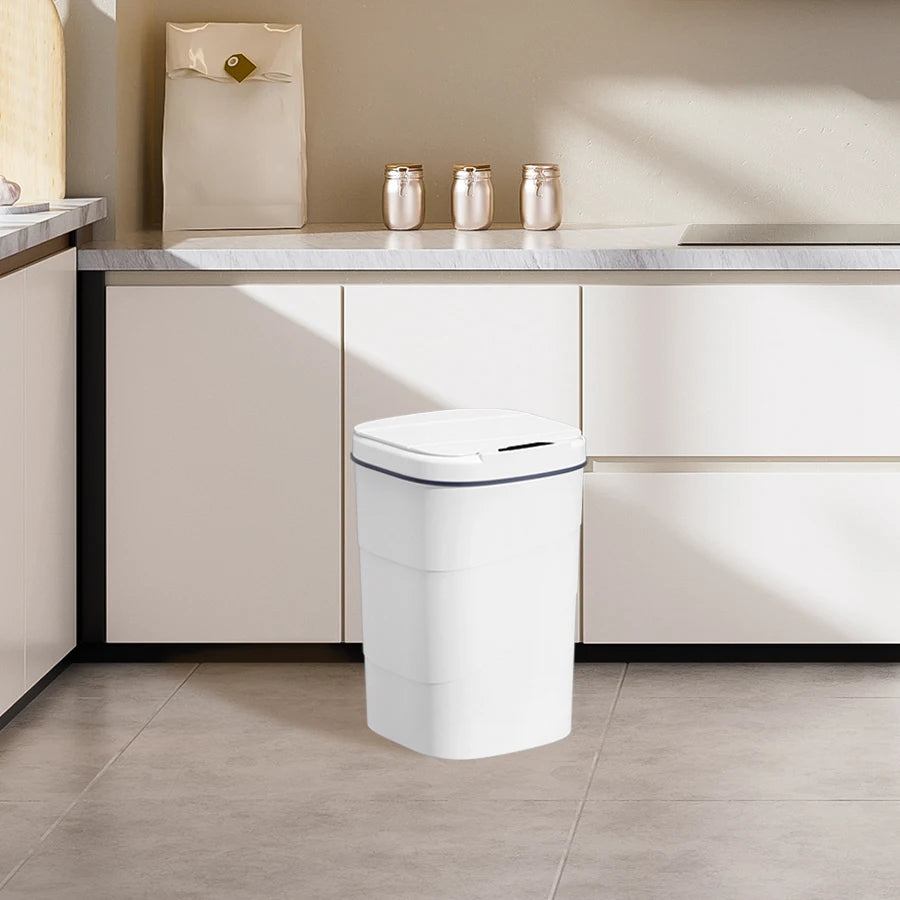 Touchless Smart Trash Can – Automatic Closing Bin