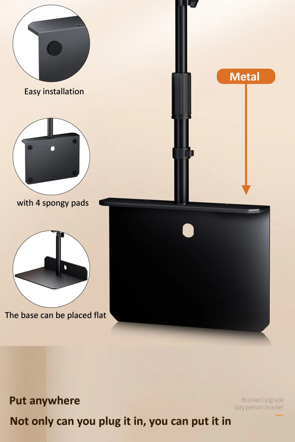Adjustable Bed Tablet Stand – Lazy Arm Mount for 4–12.9" Phones & Tablets