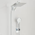 Luxury 8–12" Rain Shower Head Combo – High Pressure with Adjustable Extension Arm & 3-Way Handheld Spray