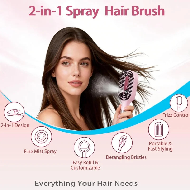 pray Comb Hairbrush – Detangling & Scalp Massage Mist Brush