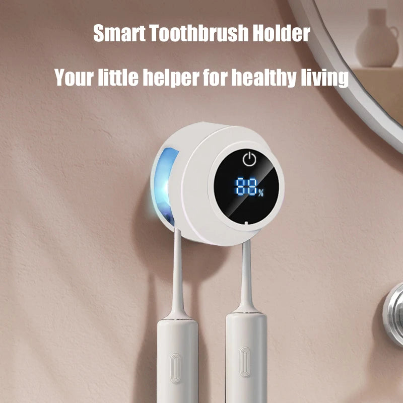 UV Toothbrush Sterilizer Holder – Wall-Mounted Bathroom Organizer
