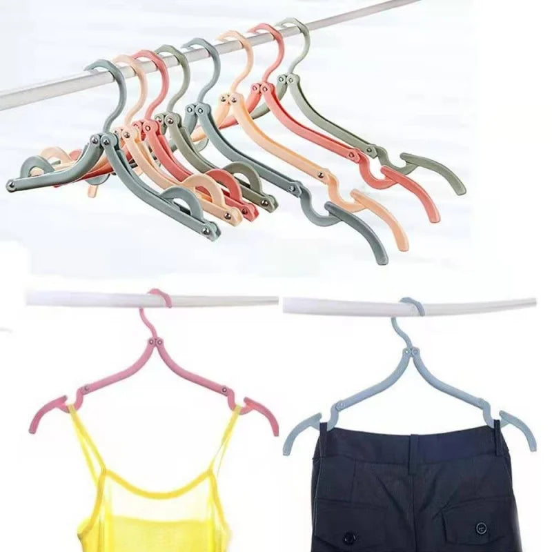 Foldable Portable Travel Clothes Hangers – 5/10PCS Space-Saving Hanger Set
