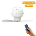 Outdoor Camping Ceiling Fan – 2400mAh Rechargeable Fan with LED Light