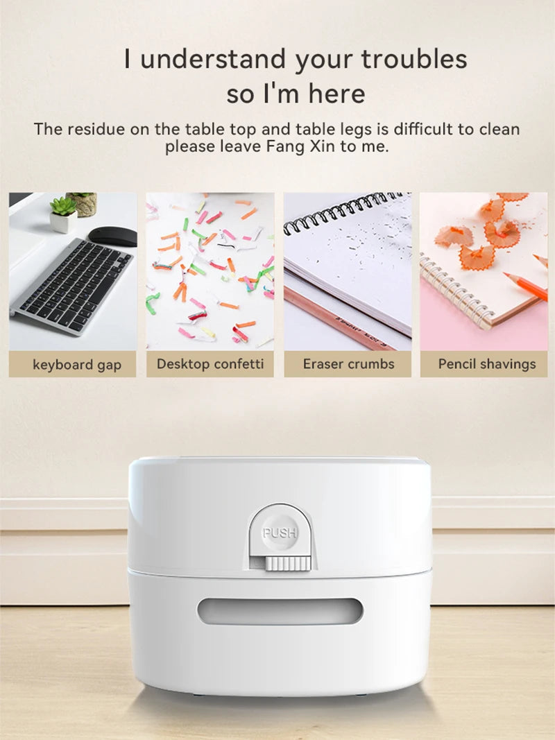 Mini Handheld Desktop Vacuum – Portable Table & Keyboard Dust Cleaner