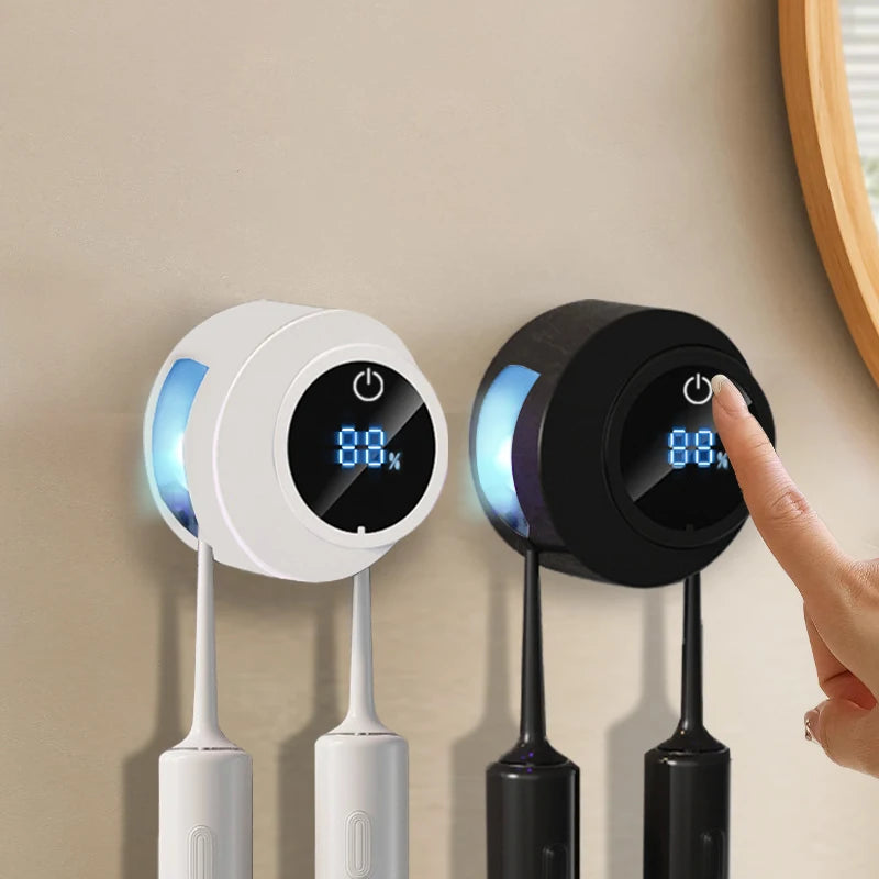 UV Toothbrush Sterilizer Holder – Wall-Mounted Bathroom Organizer