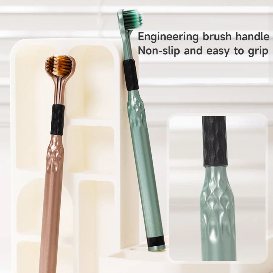 3-Sided Toothbrush – Comprehensive Cleaning with Soft Bristles (2-Pack)