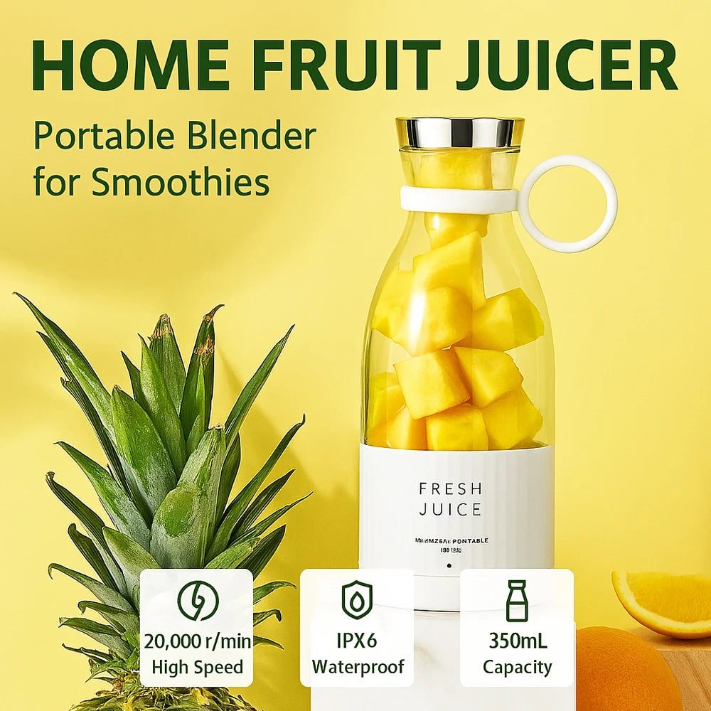 Mini Juice Blender 350ML – Portable & Rechargeable