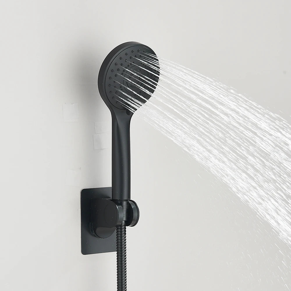 Luxury 8–12" Rain Shower Head Combo – High Pressure with Adjustable Extension Arm & 3-Way Handheld Spray