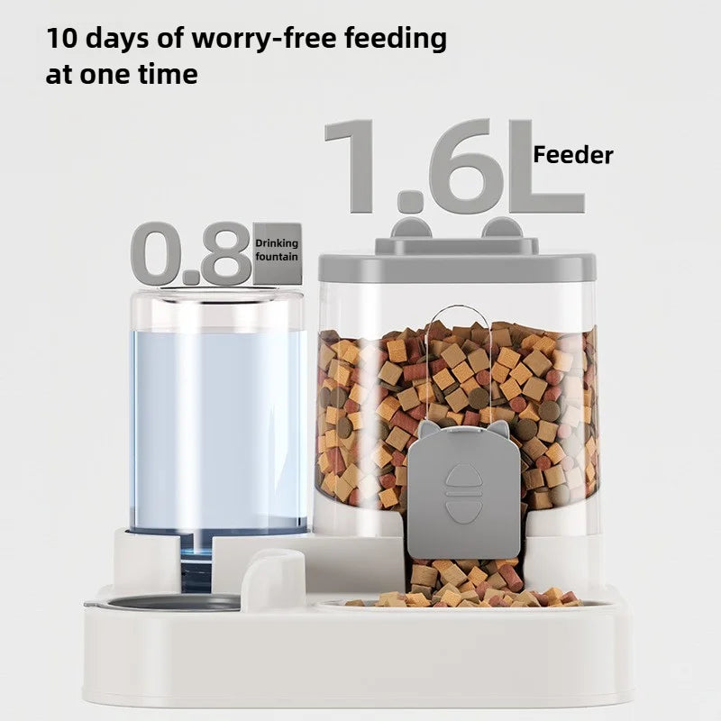 Automatic Cat & Dog Feeder Bowl – Food Dispenser with Water Fountain