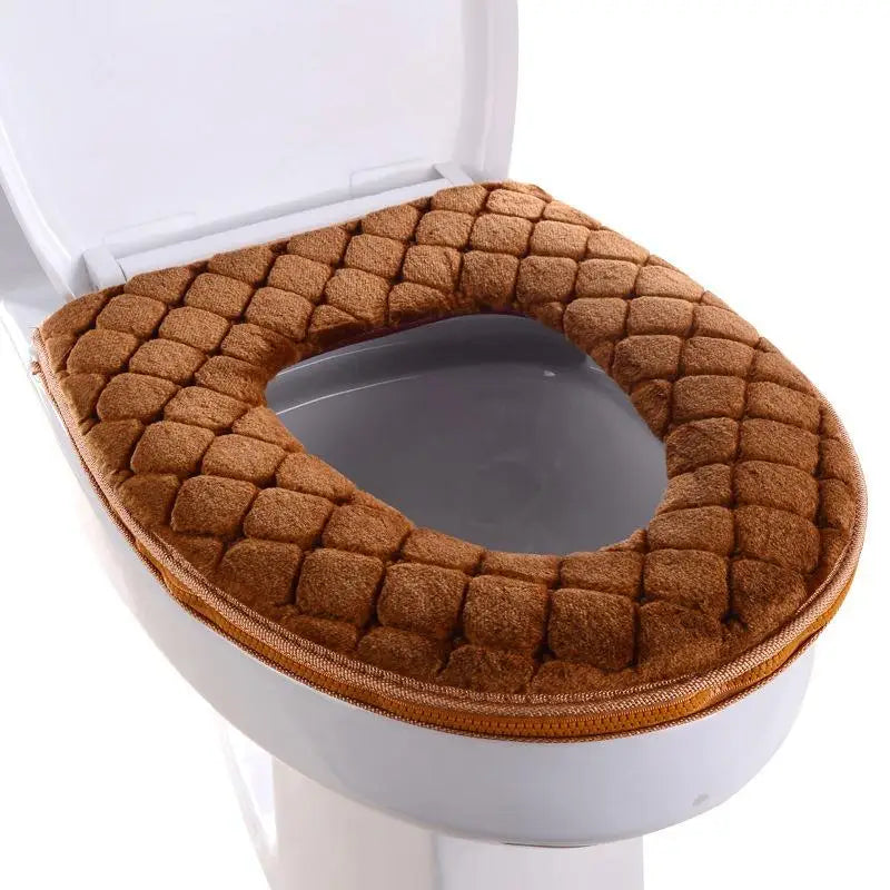 Soft Long Plush Toilet Seat Cushion – Washable & Comfortable