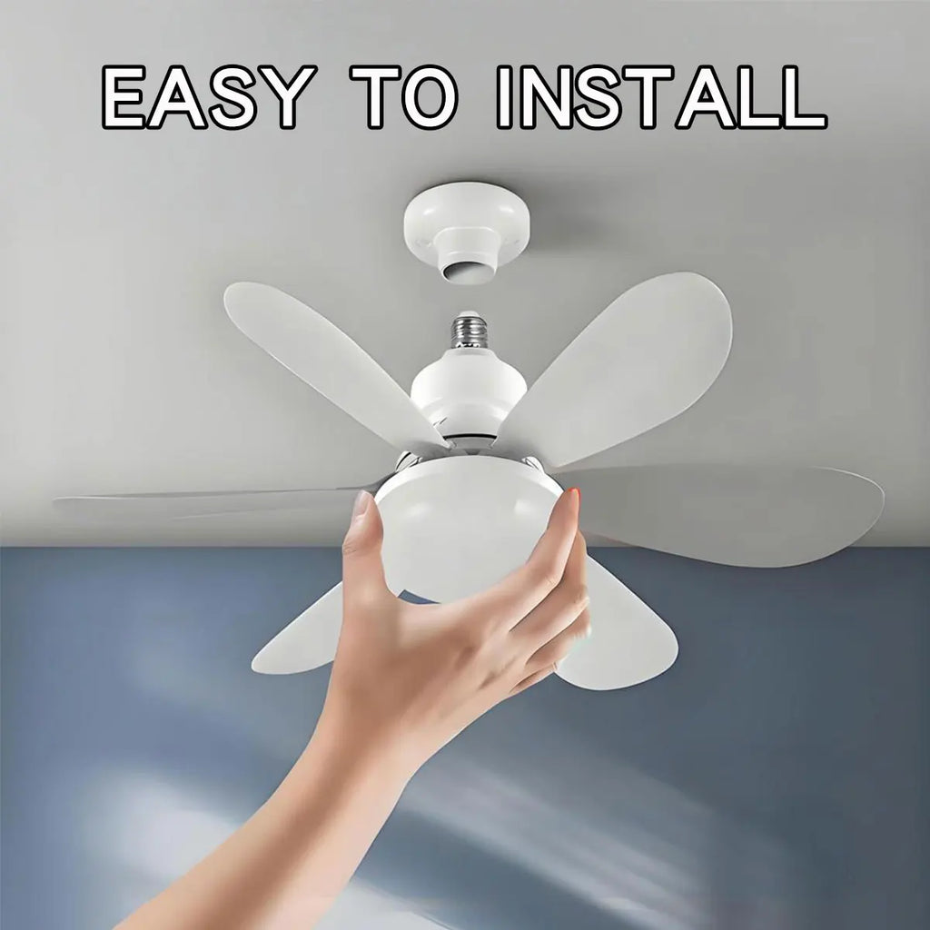 2-in-1 E27 Ceiling Fan Light with Remote – 30W/40W LED Dimmable Lamp