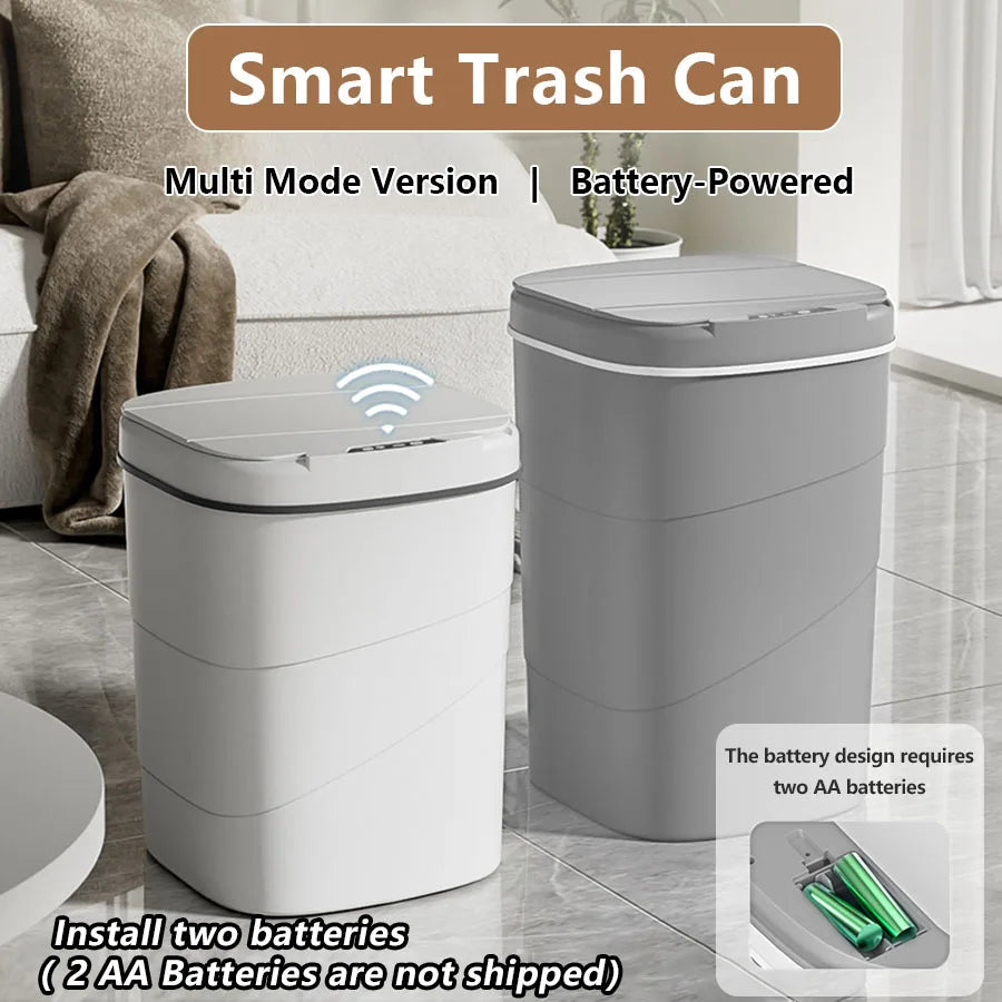 Touchless Smart Trash Can – Automatic Closing Bin