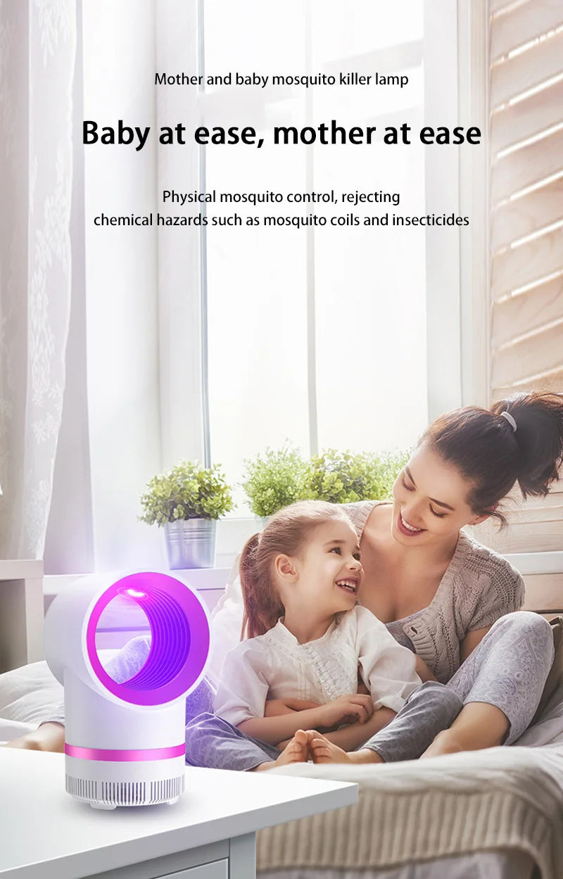 Portable Silent Mosquito Killer Lamp – USB Plug-In Bug Zapper for Bedroom & Outdoor Use