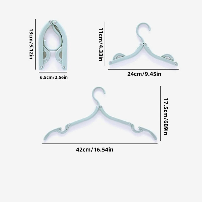 Foldable Portable Travel Clothes Hangers – 5/10PCS Space-Saving Hanger Set