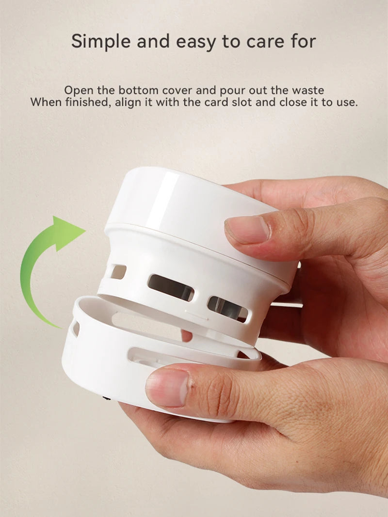 Mini Handheld Desktop Vacuum – Portable Table & Keyboard Dust Cleaner