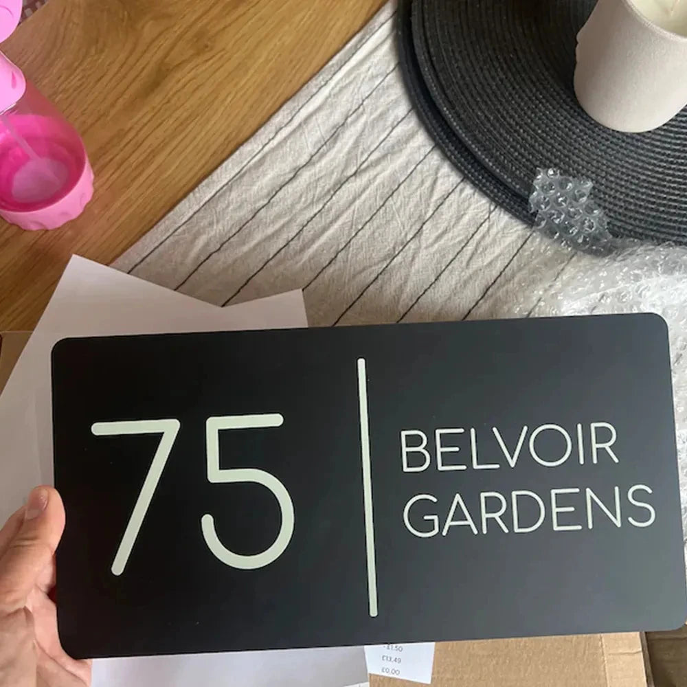 Modern Personalized House Number Sign – Custom DIY Home Address Decor