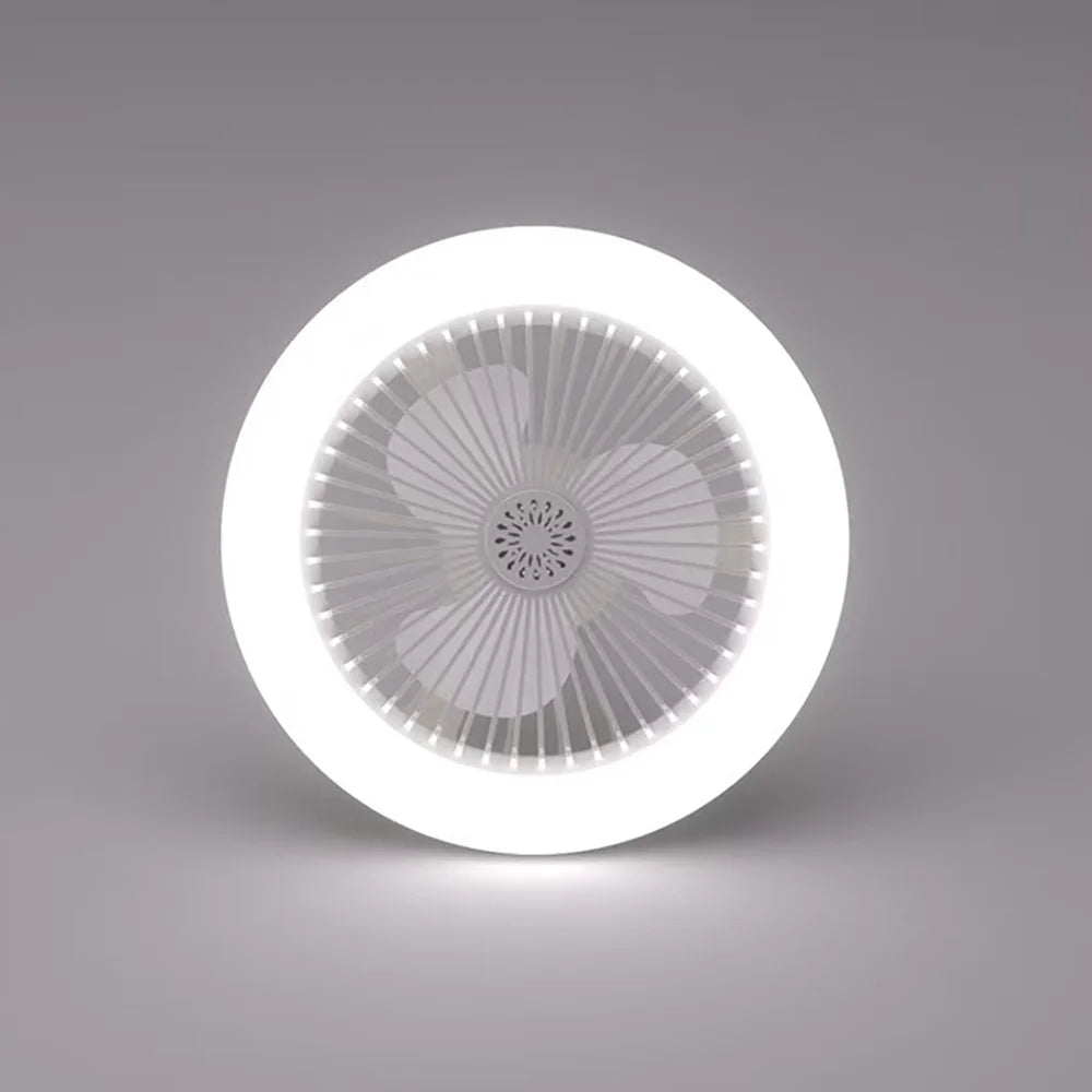 3-in-1 Rotatable Ceiling Fan with LED Light – Remote Control E27 Bas