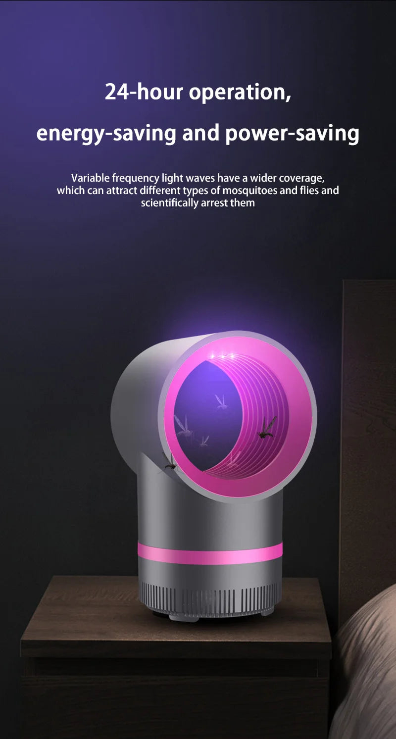 Portable Silent Mosquito Killer Lamp – USB Plug-In Bug Zapper for Bedroom & Outdoor Use