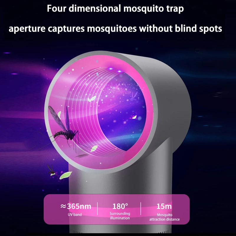 Portable Silent Mosquito Killer Lamp – USB Plug-In Bug Zapper for Bedroom & Outdoor Use