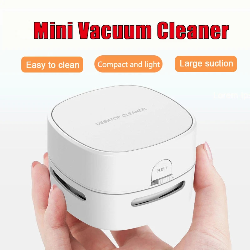 Mini Handheld Desktop Vacuum – Portable Table & Keyboard Dust Cleaner