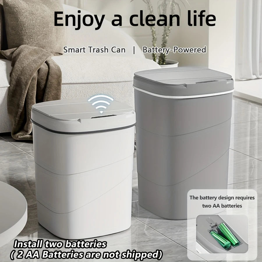 Touchless Smart Trash Can – Automatic Closing Bin