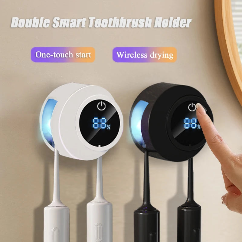 UV Toothbrush Sterilizer Holder – Wall-Mounted Bathroom Organizer
