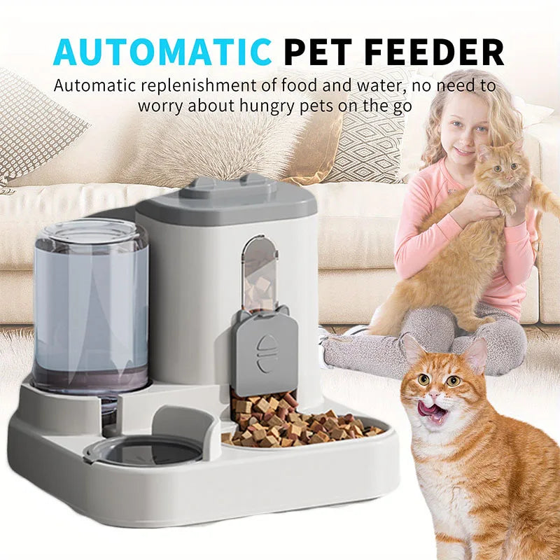 Automatic Cat & Dog Feeder Bowl – Food Dispenser with Water Fountain