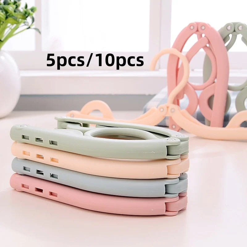Foldable Portable Travel Clothes Hangers – 5/10PCS Space-Saving Hanger Set