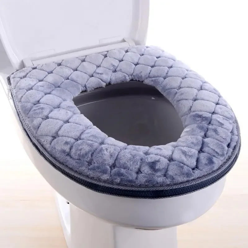 Soft Long Plush Toilet Seat Cushion – Washable & Comfortable