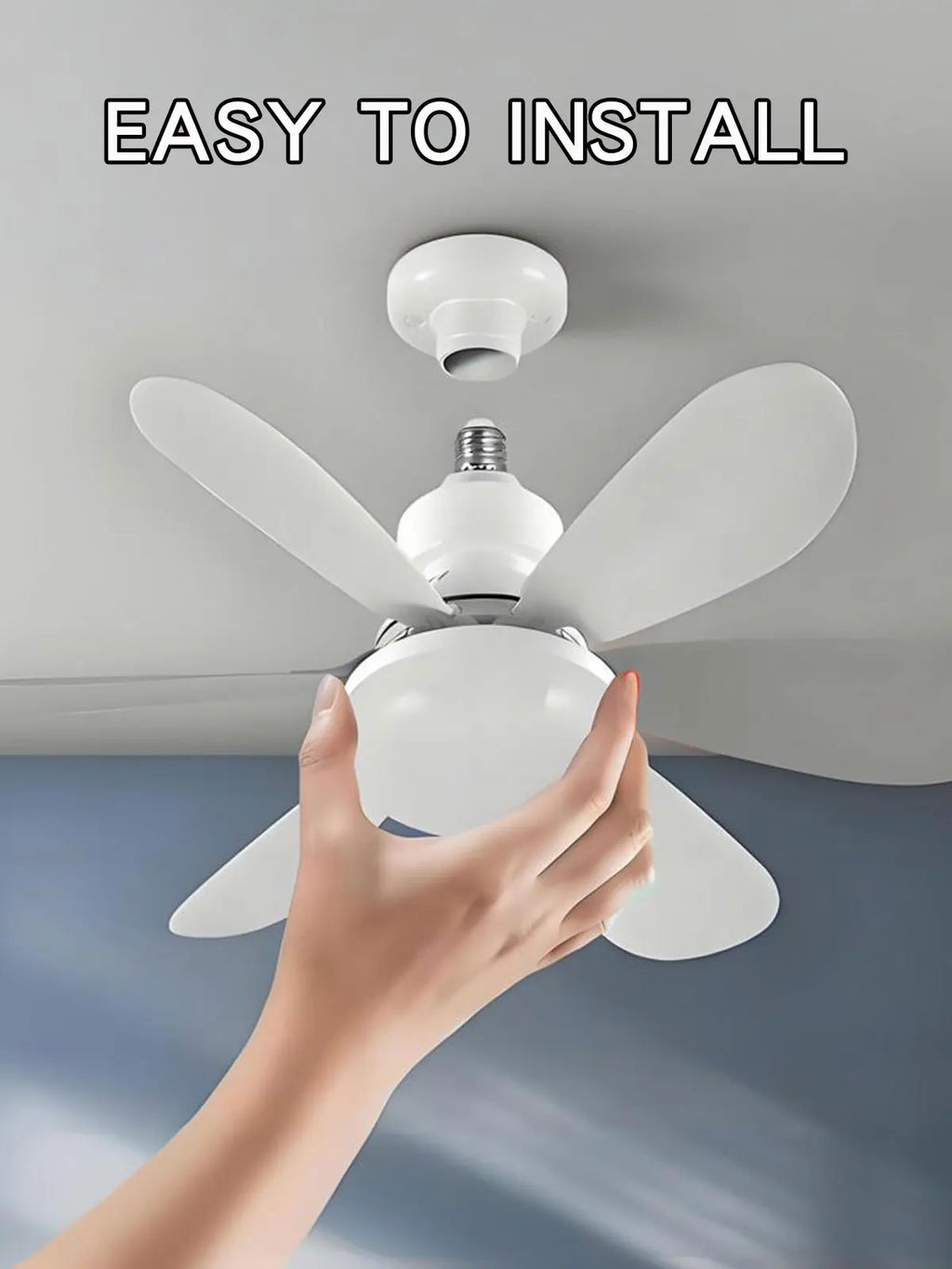 2-in-1 E27 Ceiling Fan Light with Remote – 30W/40W LED Dimmable Lamp